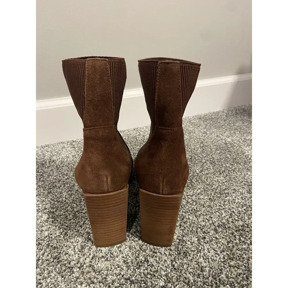 Steve Madden Brown Suede Sock Ankle Bootie